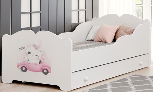 Kinderbett Anna mit Schublade weiß