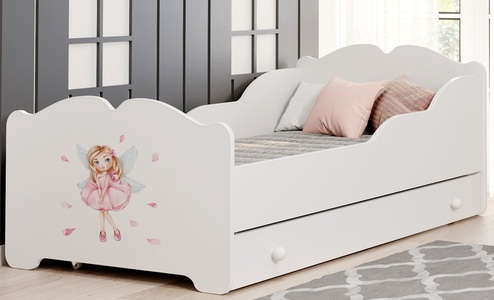 Kinderbett Anna mit Schublade weiß