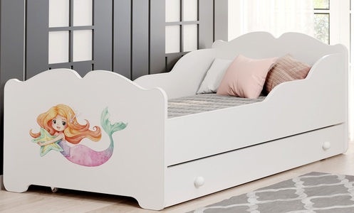 Kinderbett Anna mit Schublade weiß