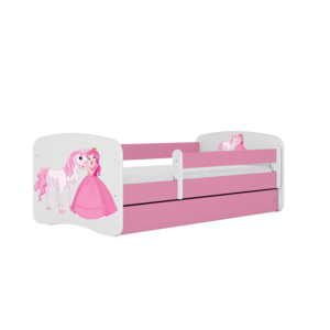 Kinderbett Babydreams mit Schublade weiß / rosa
