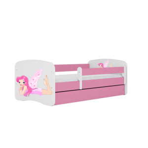 Kinderbett Babydreams mit Schublade weiß / rosa