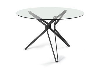 Runder Tisch Ø 120 cm aus gehärtetem Glas TEXAS RDG - modernes Design!