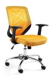 Ergonomischer Bürostuhl mit Netzrückenlehne Unique MOBI - GELB