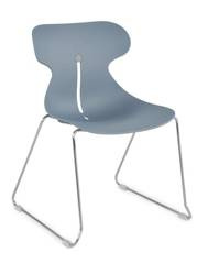 Konferenzstuhl auf Kufen MARIQUITA hellblau | Moderne Wartezimmerstühle | Stapelstühle kaufen