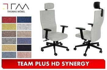 Team Plus HD schwarzer Bürodrehstuhl