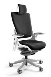 Bürostuhl mit Lordosenstütze WAU2 weiß / MAGENTA | Ergonomischer Chefsessel | Günstige Büromöbel online