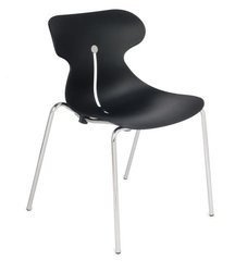 Konferenzstuhl auf Beinen MARIQUITA schwarz | Moderne Wartezimmerstühle | Stapelstühle kaufen