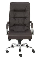 Chefsessel aus Naturleder und Eko-Leder NEXUS braun - Kostenloser Versand in Deutschland - Büromöbel online kaufen!