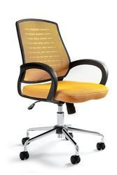 Kleiner Bürosessel mit Netzrückenlehne Unique AWARD GELB