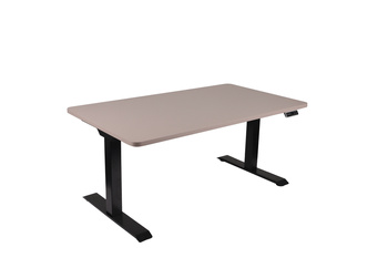 ALTO 101 black – Schreibtisch 120 x 80 cm, elektrisch verstellbar, Toffee-Tischplatte, schwarzes Gestell