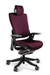 Moderner Bürostuhl Unique WAU 2 schwarz \ BURGUNDY | Ergonomischer Schreibtischstuhl | Büromöbel online Shop