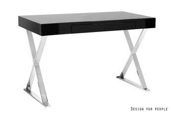 Schreibtisch schwarz hochglanz Zefir 120 cm mit Schublade