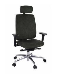 Bürostuhl Valio BT HD, ergonomischer Chefsessel, verchromter Sockel, Polsterung STRONG (SG04) mit Virus Protect-Ausrüstung