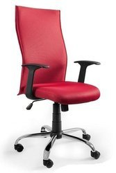 Ergonomischer Bürostuhl mit Stoff bezogen Unique BLACK ON BLACK ROT