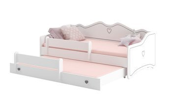 Jugendbett für zwei Mädchen EMMA II weiß + grau. Möbel für Mädchen Kinderzimmer günstig kaufen!