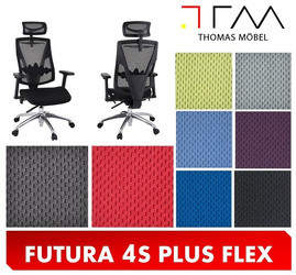 Ergonomischer Bürostuhl mit Mesh FUTURA 4S PLUS | Stuhl mit Lordosenstütze | Moderne Büromöbel