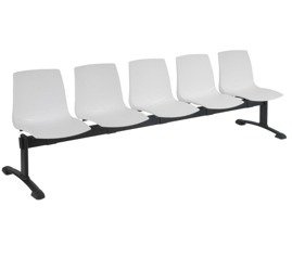 Bank für fünf Personen aus Kunststoff und Metall ARI - Kostenloser Versand in Deutschland - Büromöbel online shop!