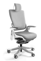 Bürostuhl mit Lordosenstütze WAU2 weiß / SNOWY | Ergonomischer Chefsessel | Günstige Büromöbel online