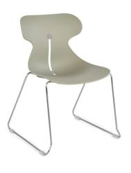 Konferenzstuhl auf Kufen MARIQUITA grün Olive | Moderne Wartezimmerstühle | Stapelstühle kaufen